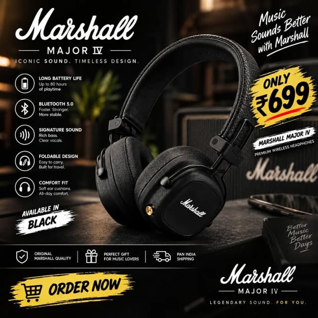 Marshall Major IV Wireless Headphones