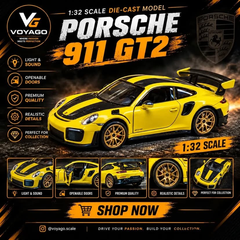 Porsche 911 GT2 1:32 Scale Model