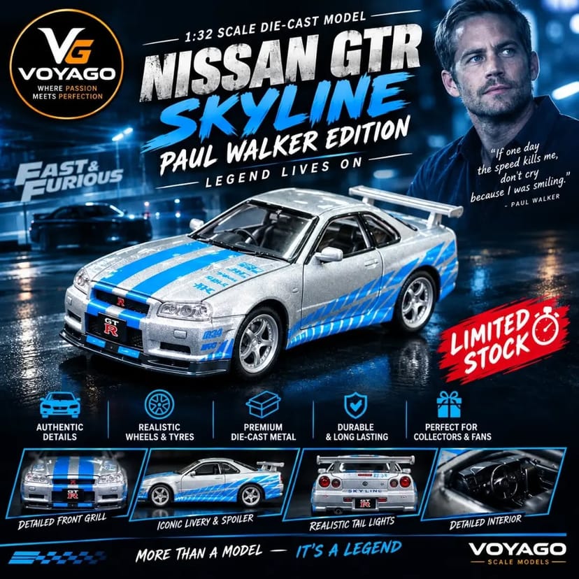 Nissan GT-R Skyline Paul Walker Edition 1:32 Scale - Image 1